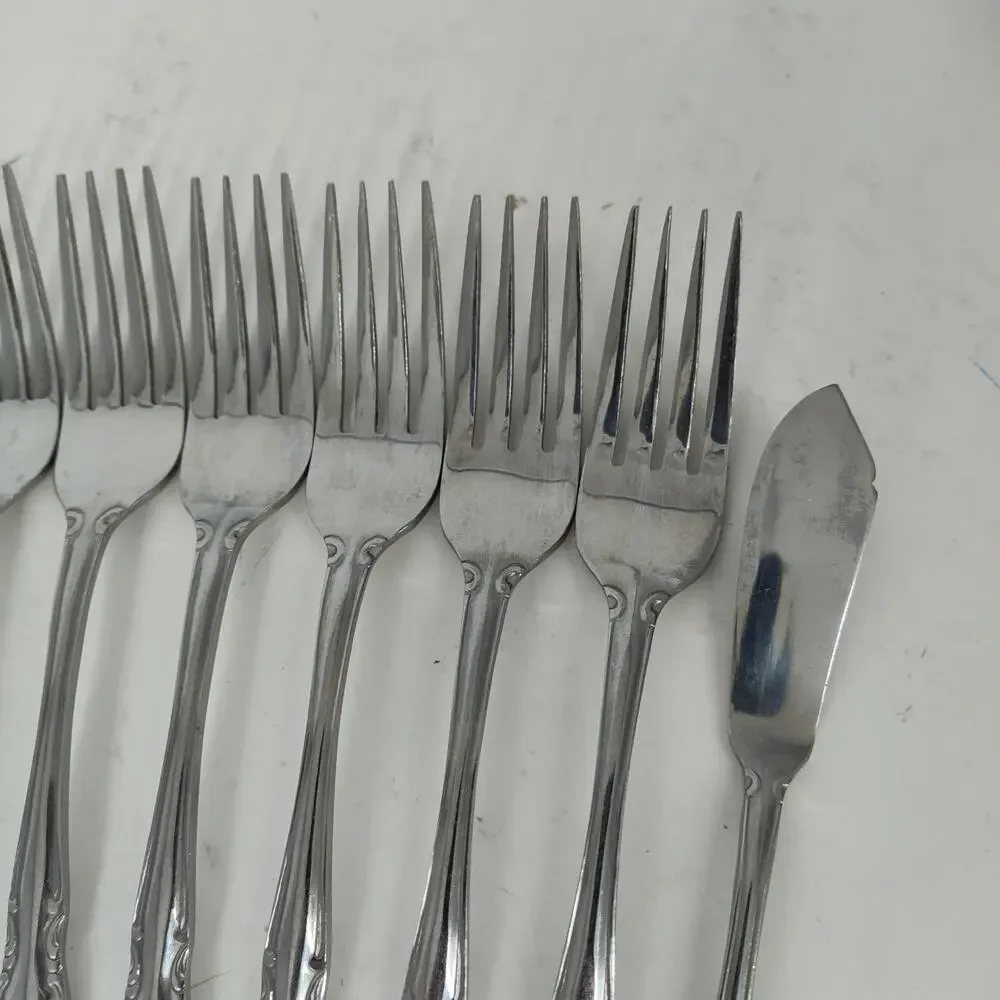16X Set Walco Discretion Stainless Korea Dinner Forks Table Tea Spoons Spreader